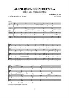 Lamentations for Maundy Thursday: Lamentations for Maundy Thursday by Estêvão de Brito