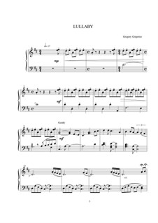 Lullaby, Op.1 No.4: Wiegenlied by Gregory Grigoriev