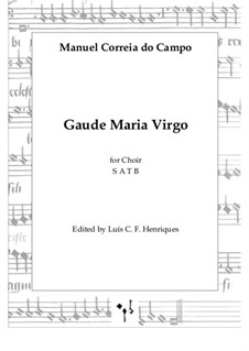 Gaude Maria Virgo: Gaude Maria Virgo by Manuel Correia do Campo