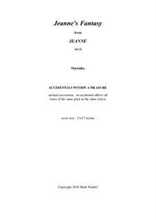 Jeanne: Jeanne's Fantasy – marimba part by Mark Warhol