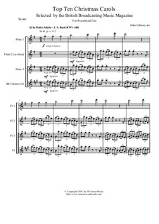 In dulci jubilo: For flexible woodwind trio by Johann Sebastian Bach