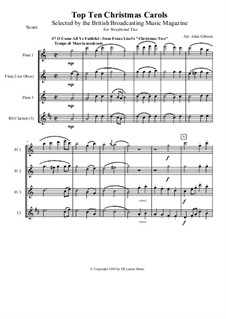 Weihnachtsbaum, S.186: No.4 O Come All Ye Faithful, for woodwind trio by Franz Liszt