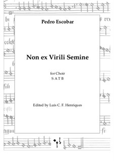 Non ex Virili Semine: Non ex Virili Semine by Pedro Escobar