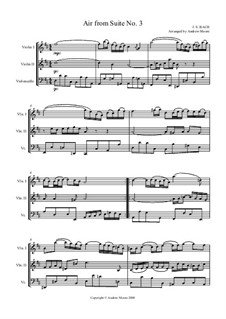 Arie: Version for string trio by Johann Sebastian Bach