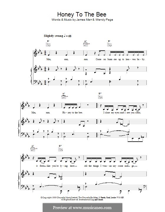 Honey to the Bee: Für Stimme und Klavier (oder Gitarre) by Billie Piper