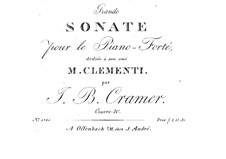 Grosse Sonate, Op.20: Grosse Sonate by Johann Baptist Cramer