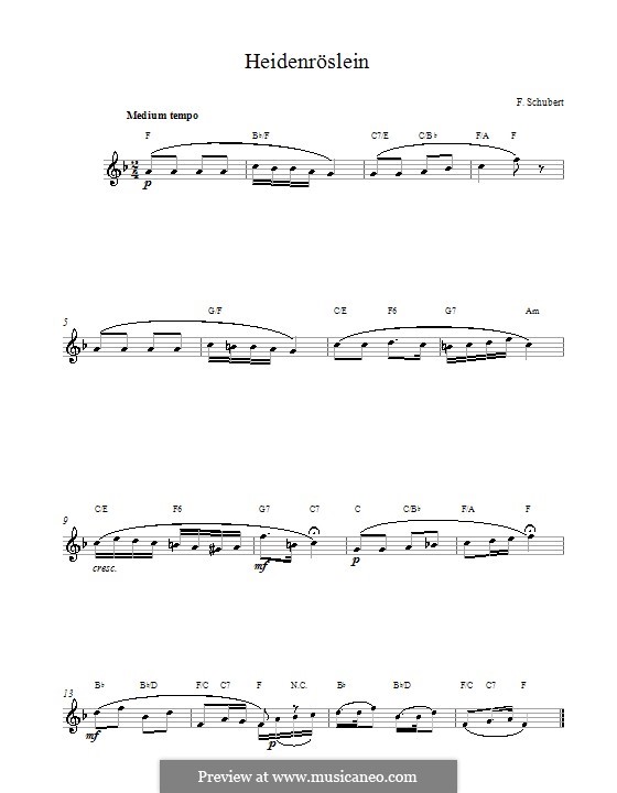 Heidenröslein, D.257 Op.3 No.3: Melodische Linie by Franz Schubert