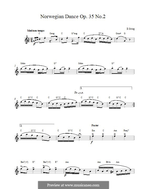 Dance No.2: Melodische Linie by Edvard Grieg