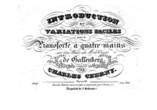 Introduction und Variationen für Klavier, vierhändig, Op.87: Introduction und Variationen für Klavier, vierhändig by Carl Czerny