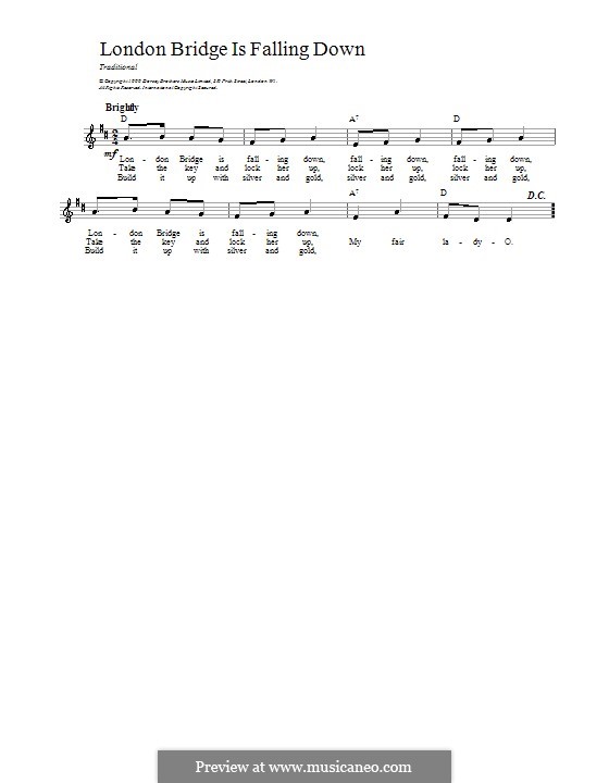 London Bridge von folklore - Noten auf MusicaNeo