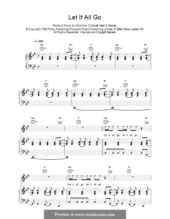 Let It All Go: Für Stimme und Klavier (oder Gitarre) by East 17