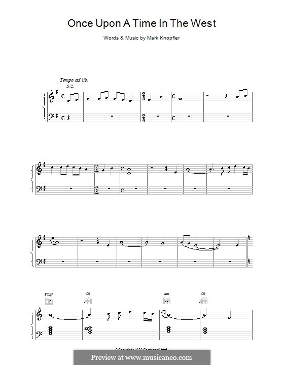 Once Upon a Time in the West: Für Stimme und Klavier (oder Gitarre) by Mark Knopfler