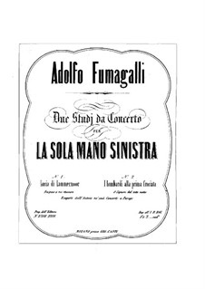 Konzert-Etüde für die linke Hand, Op.18: Für Klavier by Adolfo Fumagalli