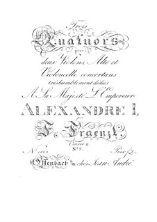 Streichquartett in A-Dur, Op.9 No.3: Streichquartett in A-Dur by Ferdinand Fränzl