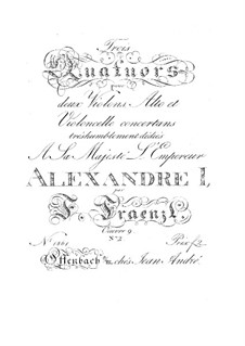 Streichquartett in C-Dur, Op.9 No.2: Streichquartett in C-Dur by Ferdinand Fränzl