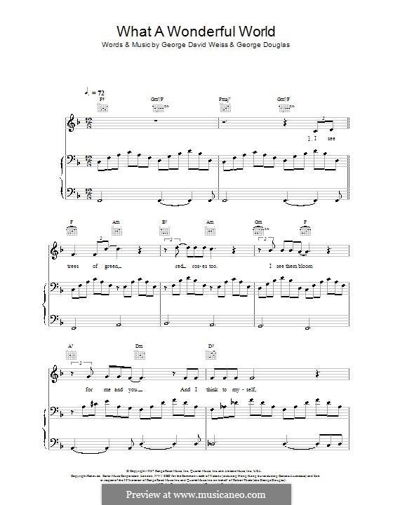 Vocal version: Für Stimme und Klavier (oder Gitarre) by Bob Thiele, George David Weiss