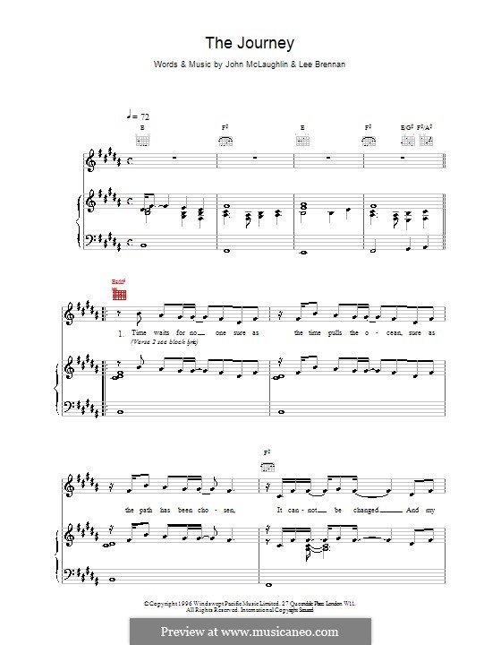 The Journey (911): Für Stimme und Klavier (oder Gitarre) by John McLaughlin, Lee Brennan