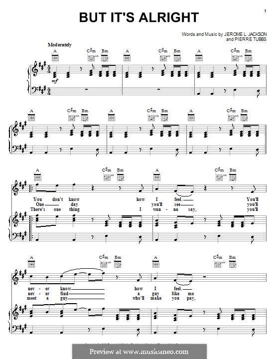 But It's Alright (Huey Lewis and The News): Für Stimme und Klavier (oder Gitarre) by Jerome L. Jackson, Pierre Tubbs