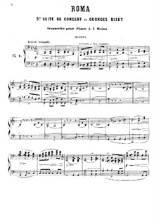 Sinfonie in C-Dur 'Roma': Version für Klavier, vierhändig by Georges Bizet