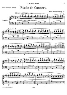 Etüde, Op.24: Etüde by Felix Blumenfeld