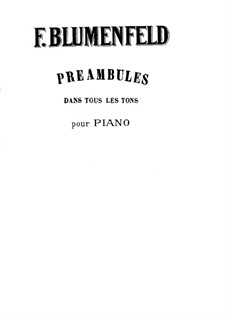 Vierundzwanzig Preluden, Op.17: Vollsammlung by Felix Blumenfeld