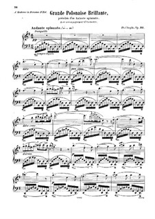Andante spianato und Grosse brillante Polonäse, Op.22: Für Klavier by Frédéric Chopin