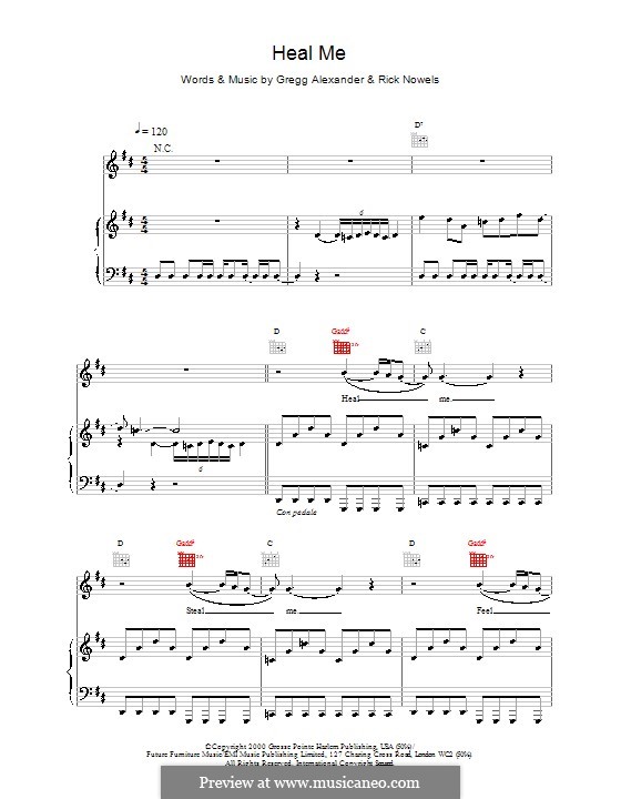 Heal Me (Ronan Keating): Für Stimme und Klavier (oder Gitarre) by Gregg Alexander, Rick Nowels