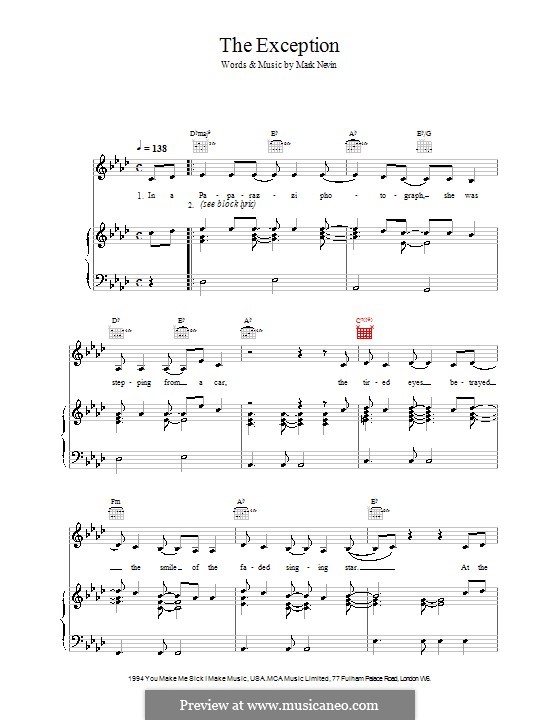 The Exception: Für Stimme und Klavier (oder Gitarre) by Eddi Reader