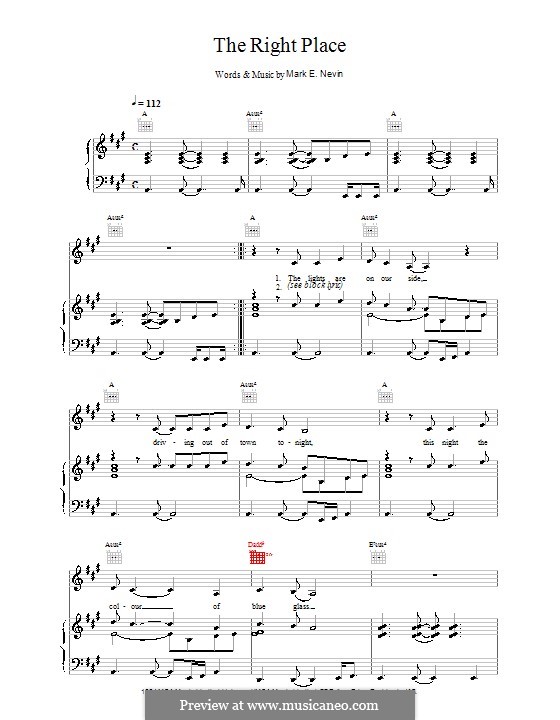 The Right Place: Für Stimme und Klavier (oder Gitarre) by Eddi Reader