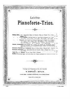 Zwei Leichte Trios für Violine, Cello und Klavier, Op.330: Trio Nr.2 by Carl Böhm