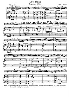 Sechs Miniaturen für Violine und Klavier, Op.187: Nr.4 Perpetuum Mobile (Regen) by Carl Böhm