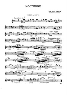 Zwei Stücke für Violine (oder Flöte) und Klavier: Zwei Stücke für Violine (oder Flöte) und Klavier by Lili Boulanger