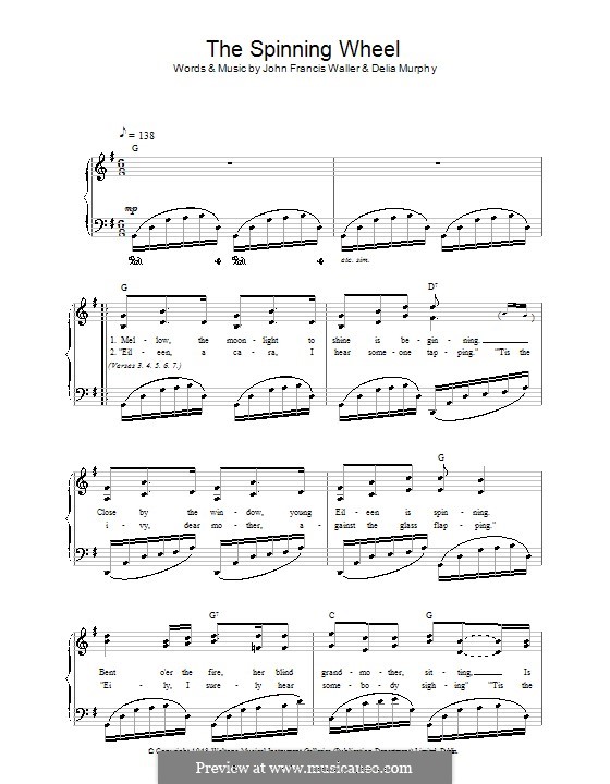 The Spinning Wheel Song von J.F. Waller, D. Murphy Noten auf MusicaNeo
