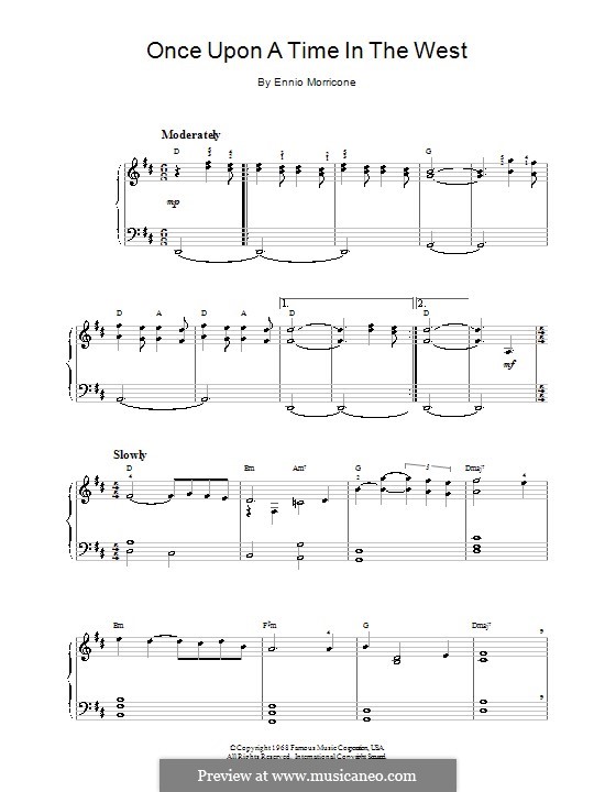 Once Upon a Time in the West (Theme): Für Klavier by Ennio Morricone