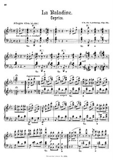 La Baladine, Op.51: Für Klavier by Charles Samuel Bovy-Lysberg