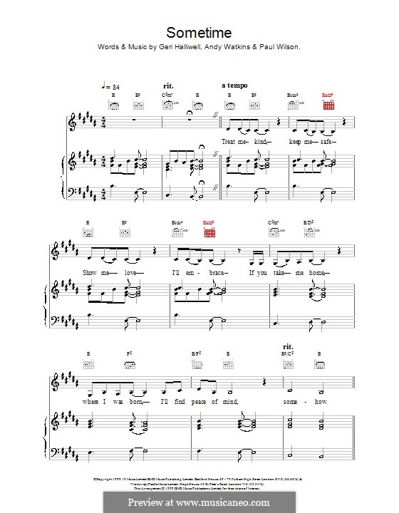 Sometime: Für Stimme und Klavier (oder Gitarre) by Geri Halliwell