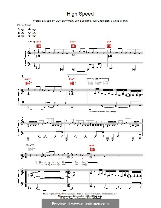 Sparks (Coldplay): Für Stimme und Klavier (oder Gitarre) by Chris Martin, Guy Berryman, Jonny Buckland, Will Champion