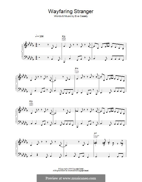 Wayfaring Stranger: Für Stimme und Klavier (oder Gitarre) by folklore