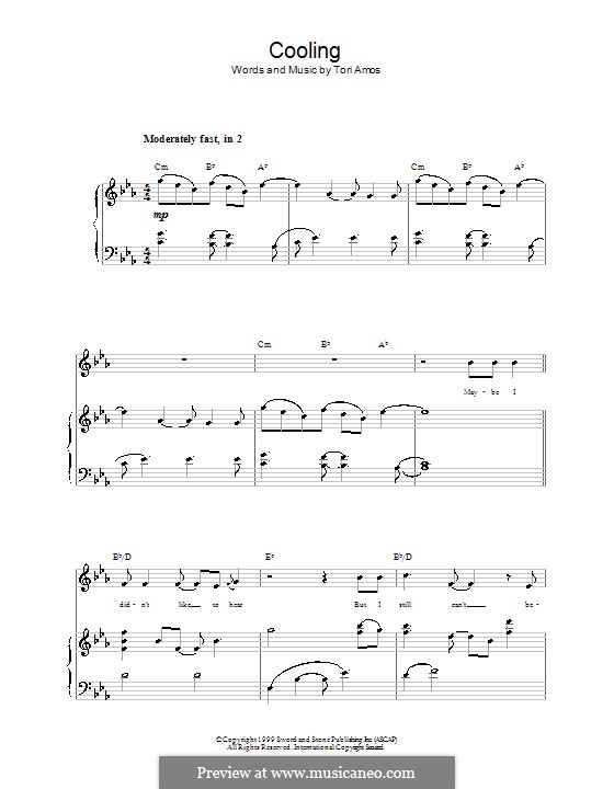 Cooling: Für Stimme und Klavier (oder Gitarre) by Tori Amos