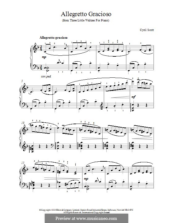 Allegretto Gracioso: Allegretto Gracioso by Cyril Scott