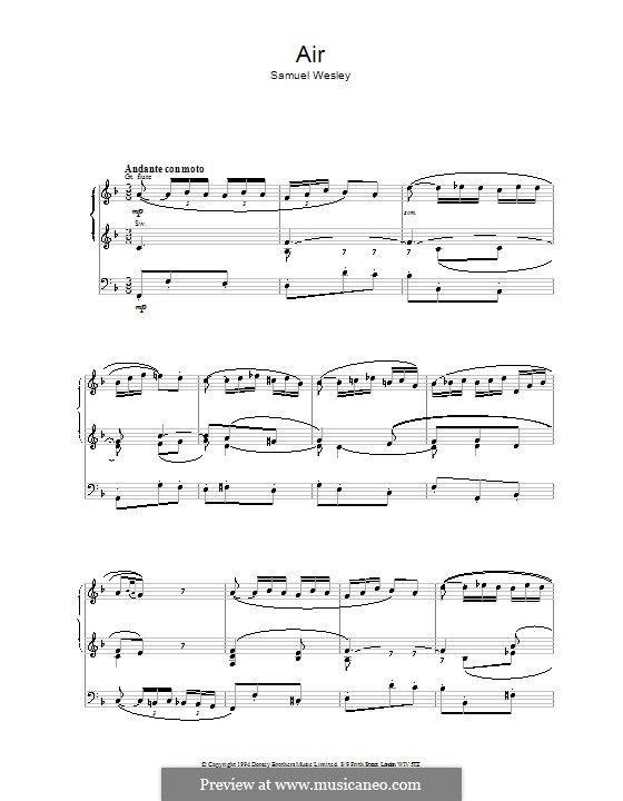Air: Für Orgel by Samuel Wesley