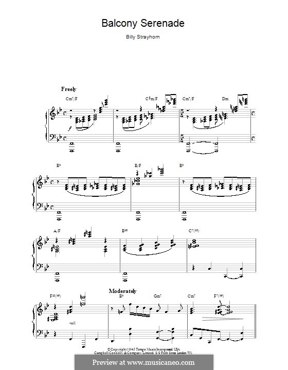Balcony Serenade: Für Klavier by Billy Strayhorn