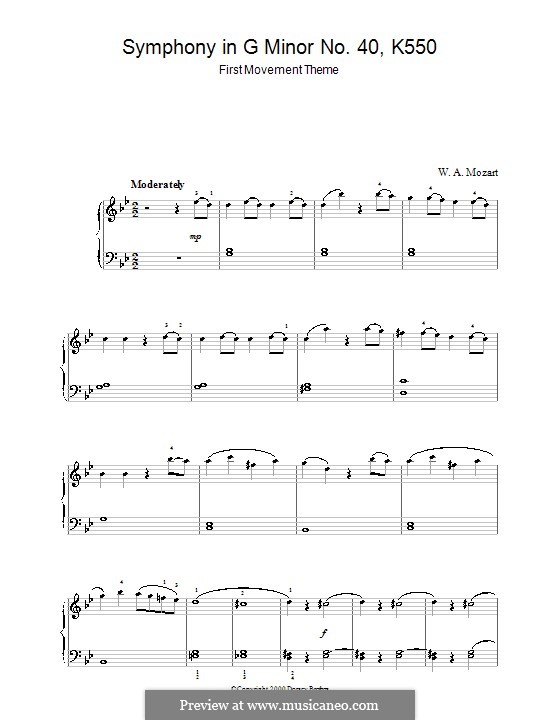 Teil I: Fragment, für Klavier by Wolfgang Amadeus Mozart