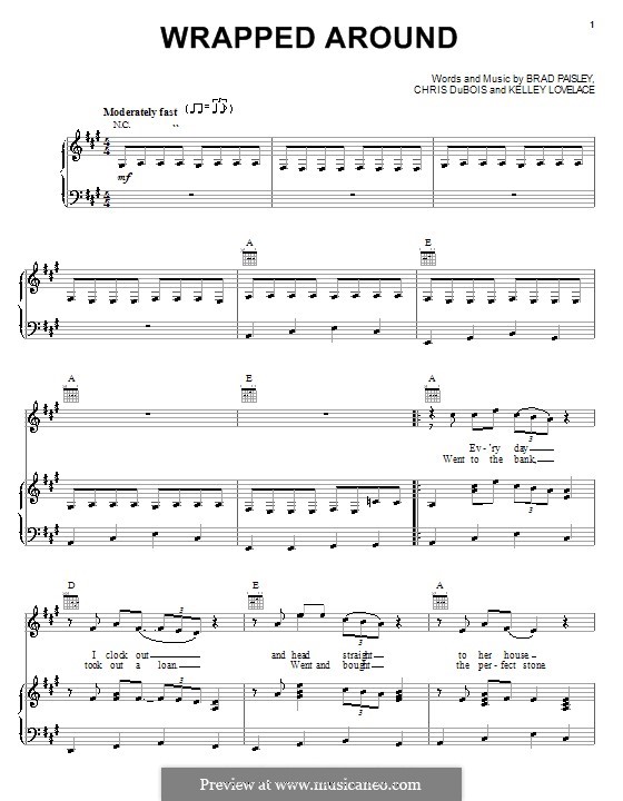 Wrapped Around: Für Stimme und Klavier (oder Gitarre) by Chris DuBois, Kelley Lovelace