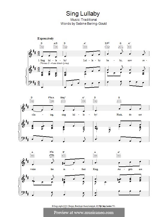 Sing Lullaby: Für Stimme und Klavier (oder Gitarre) by folklore