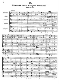 Commune unis Martyris Pontifucis. Veritas mea, K.157: Commune unis Martyris Pontifucis. Veritas mea by Johann Fux