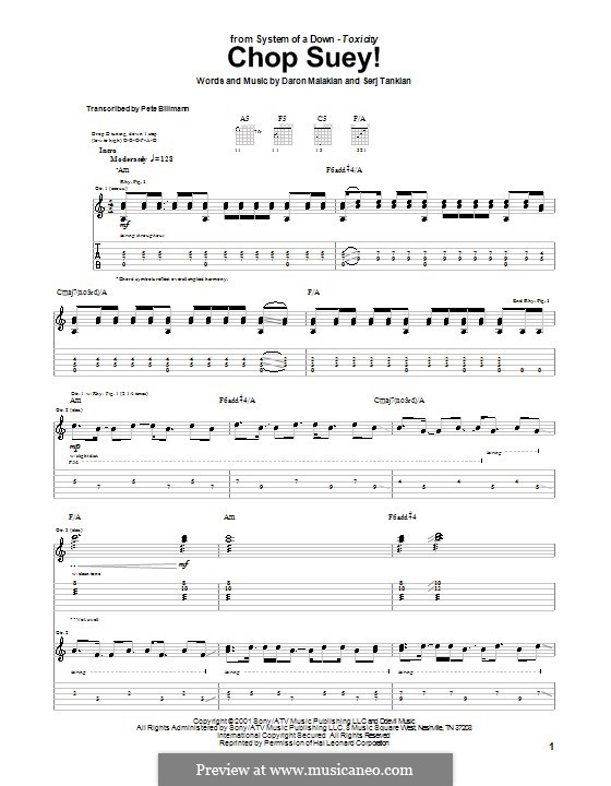 Chop suey von hotsell system of a down