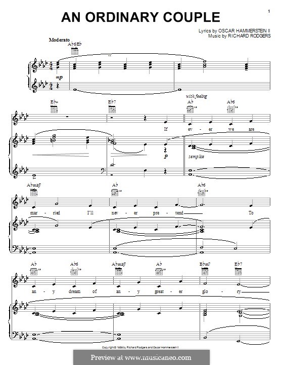 An Ordinary Couple (from The Sound of Music): Für Stimme und Klavier (oder Gitarre) by Richard Rodgers