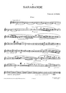 Sarabande und Menuett, Op.72: Sarabande und Menuett by Vincent d' Indy