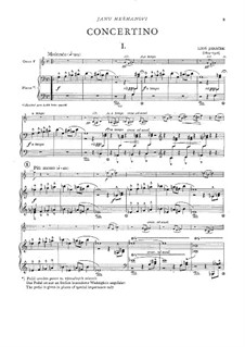 Concertino for Piano and Chamber Ensemble, JW 7/11: Concertino for Piano and Chamber Ensemble by Leoš Janáček